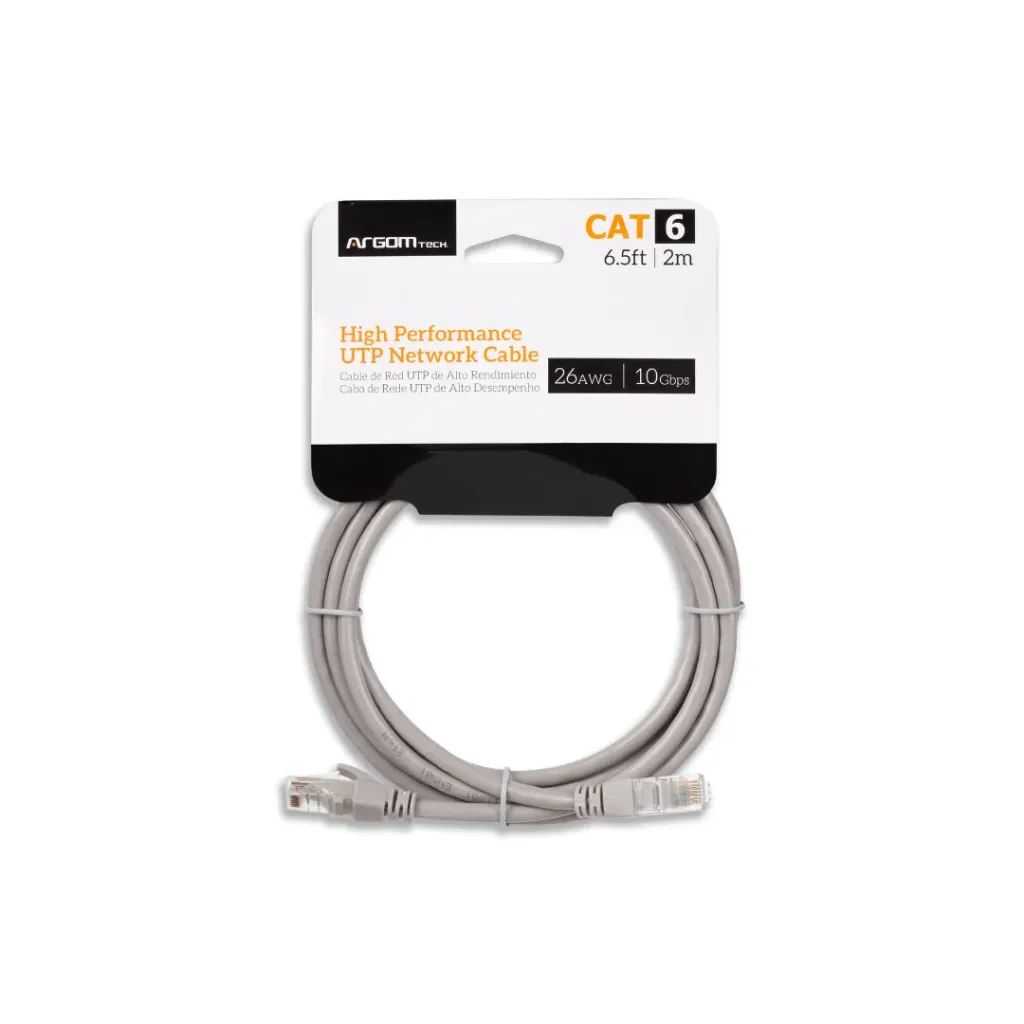 CABLE ARGOM UTP CAT6 2MTS GRIS
