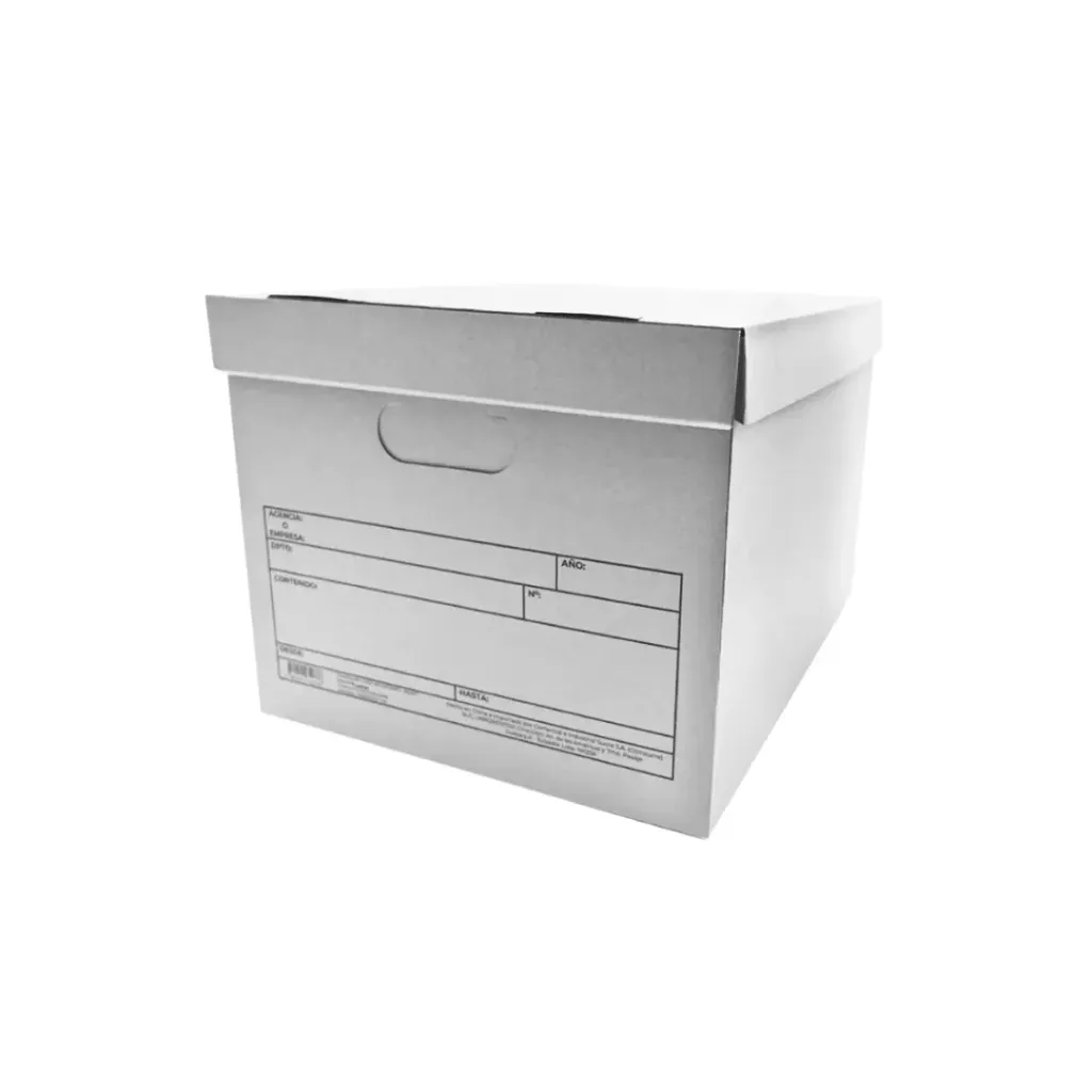 CAJA DE ARCHIVO 42.8X32X27CM - BLANCA