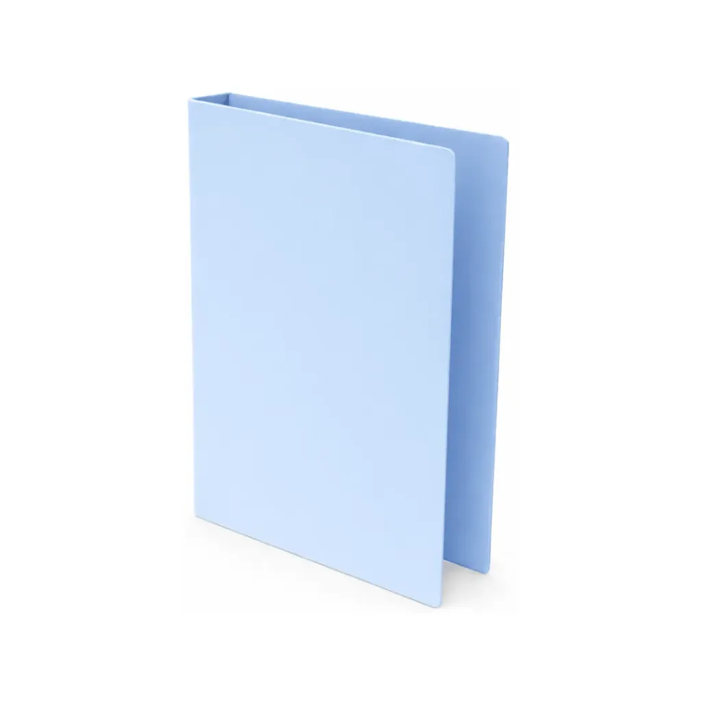 CARPETA 2 ANILLOS TAMAÑO CUADERNO 380X220MM CELESTE LANCER