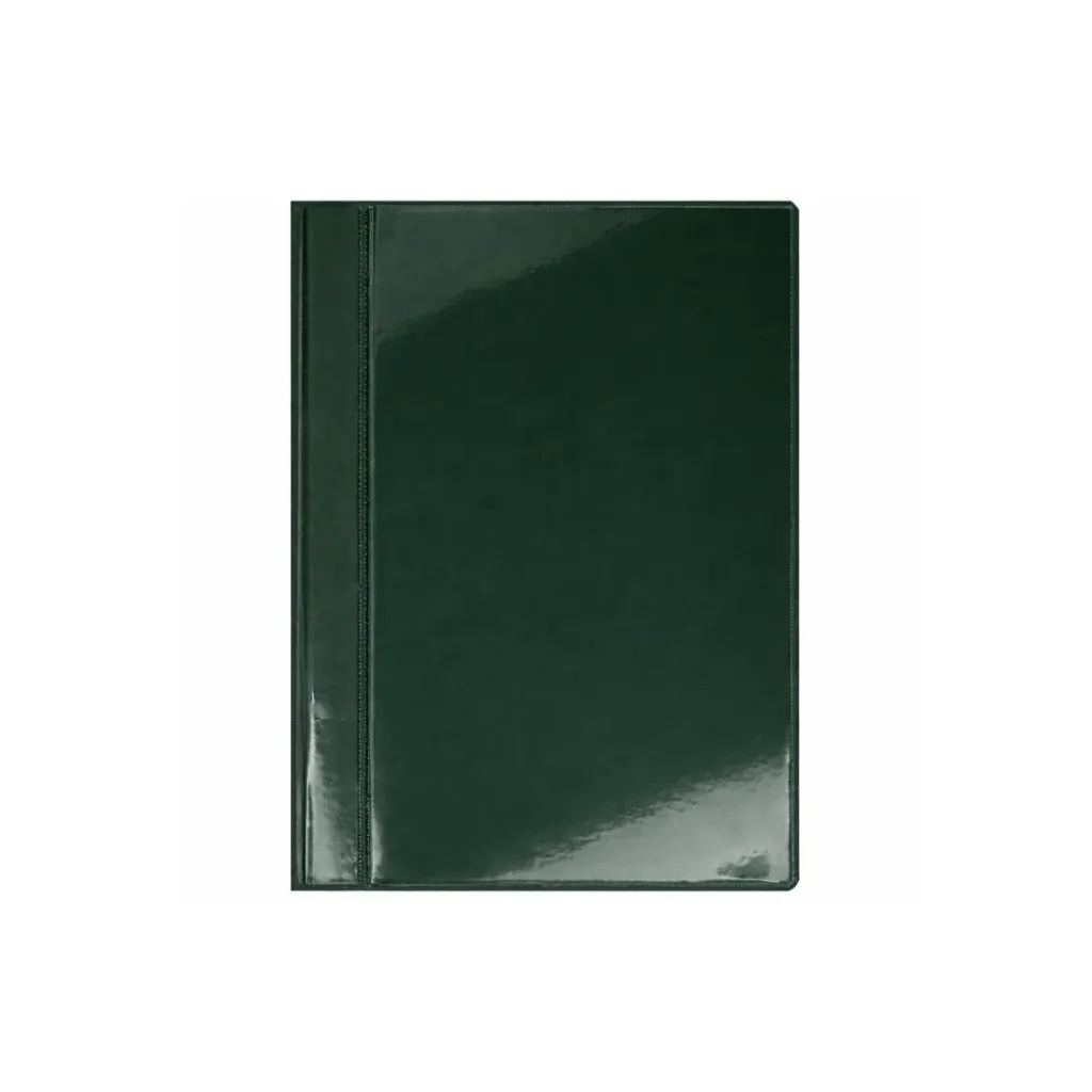 CARPETA CUBIERTA TRANPARENTE VERDE OSCURO TAMAÑO CUADERNO
