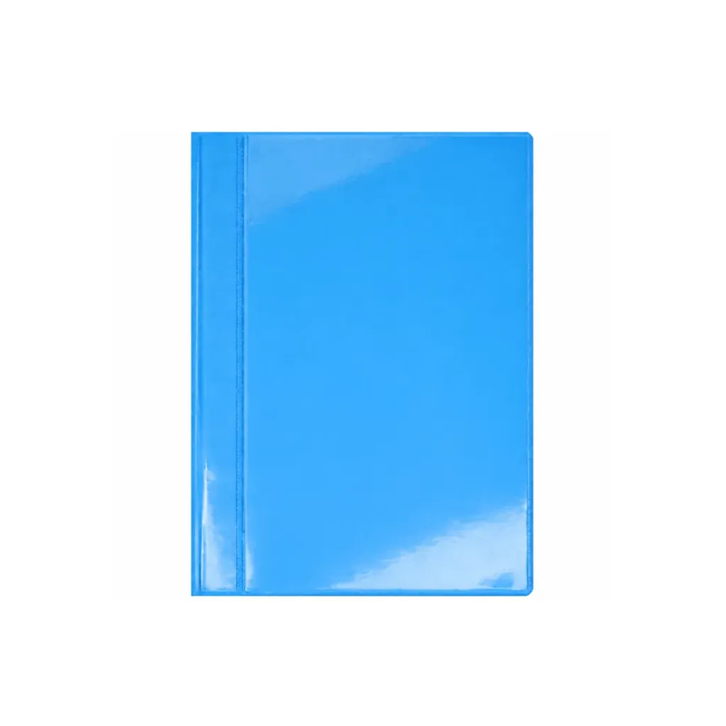 CARPETA CUBIERTA TRANSPARENTE AZUL TAMAÑO CUADERNO