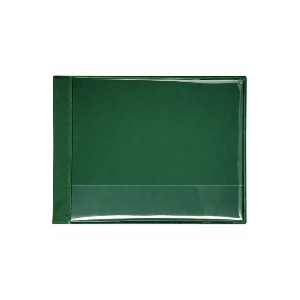CARPETA CUBIERTA TRANSPARENTE A3 VERDE OSCURO