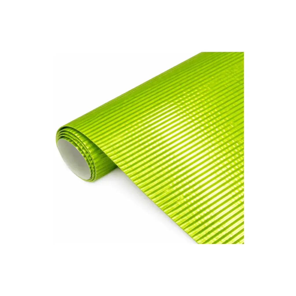 CARTULINA CORRUGADA METAL VERDE CLARO 70X50CM