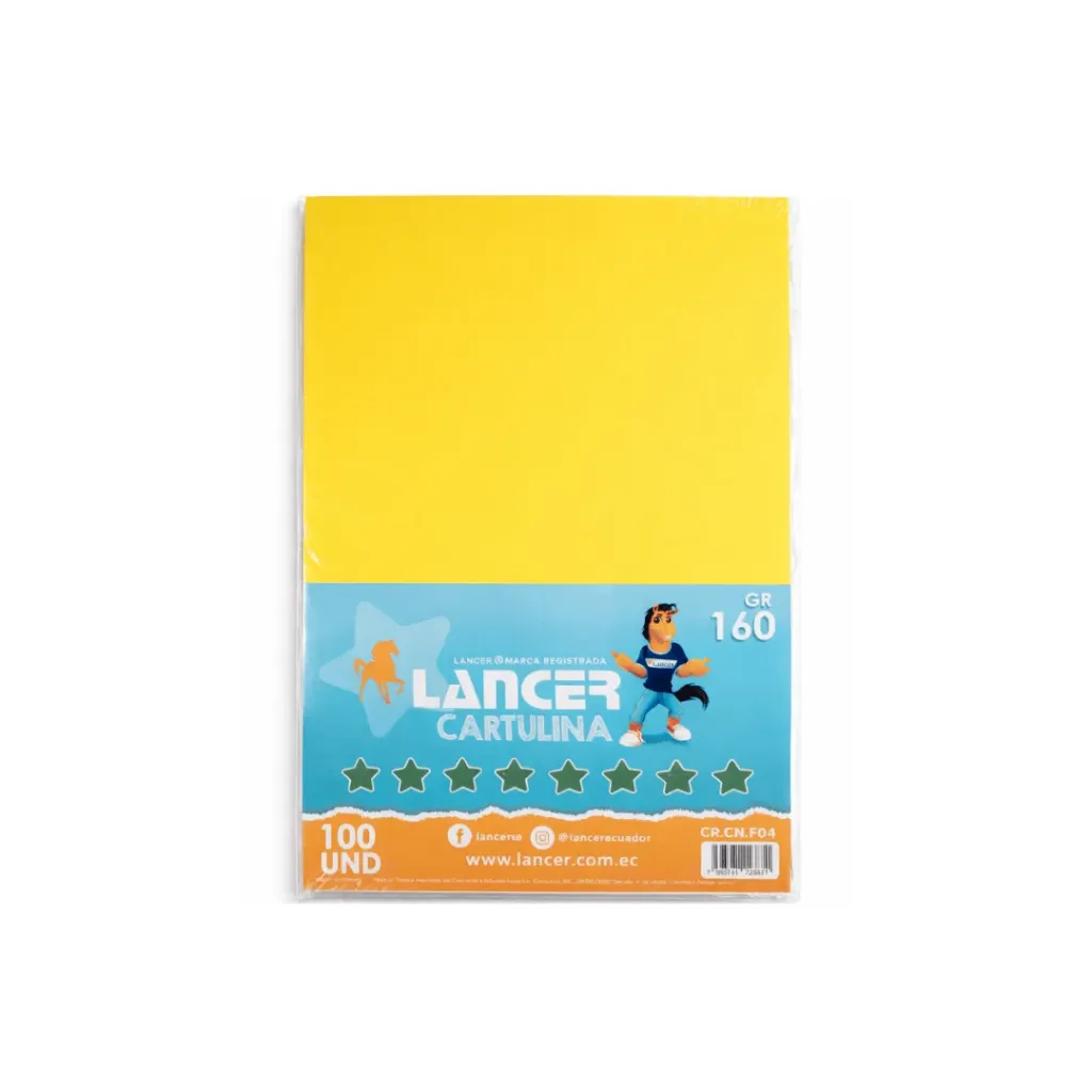 CARTULINA IRIS A4 AMARILLA 160GR