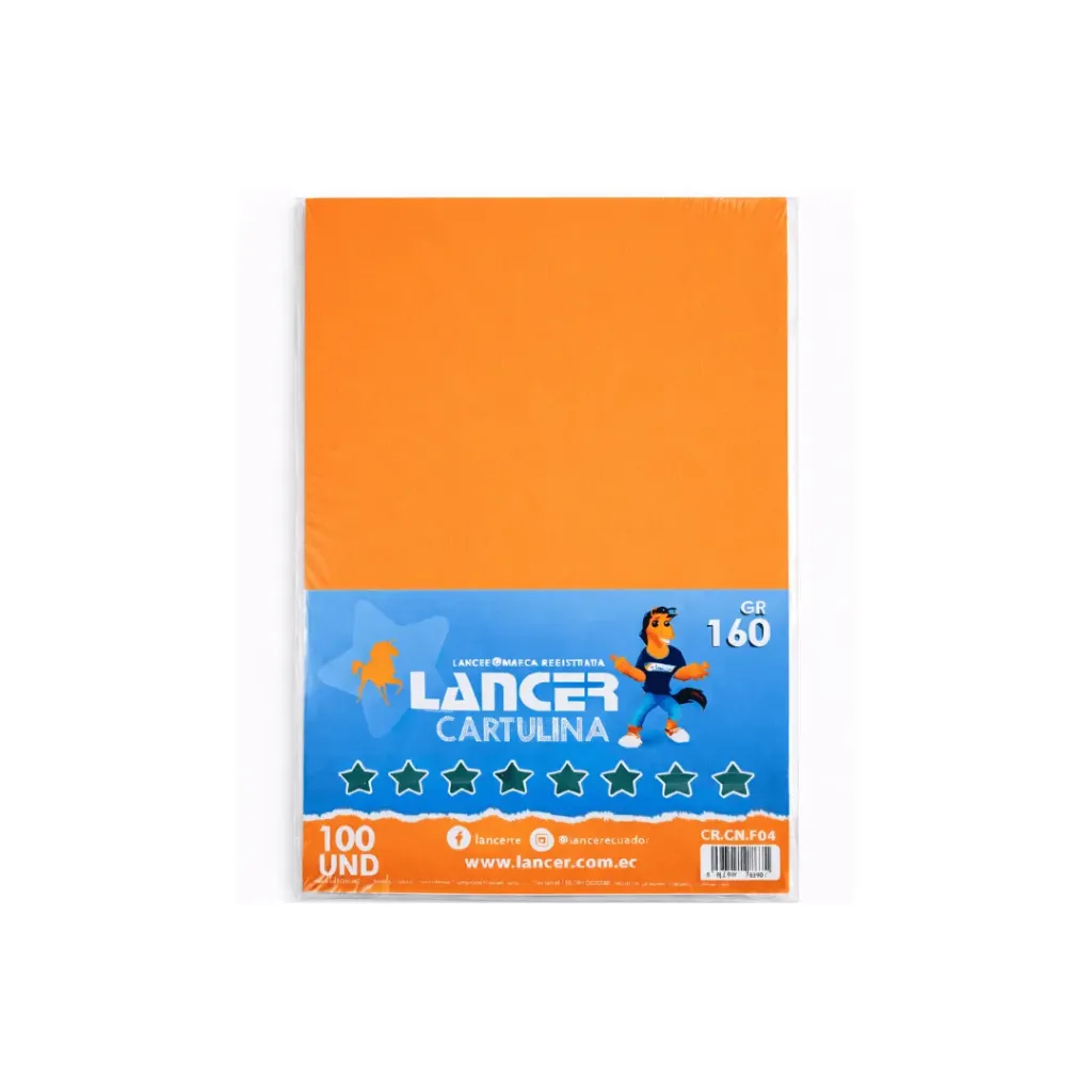 CARTULINA IRIS A4 NARANJA 160GR