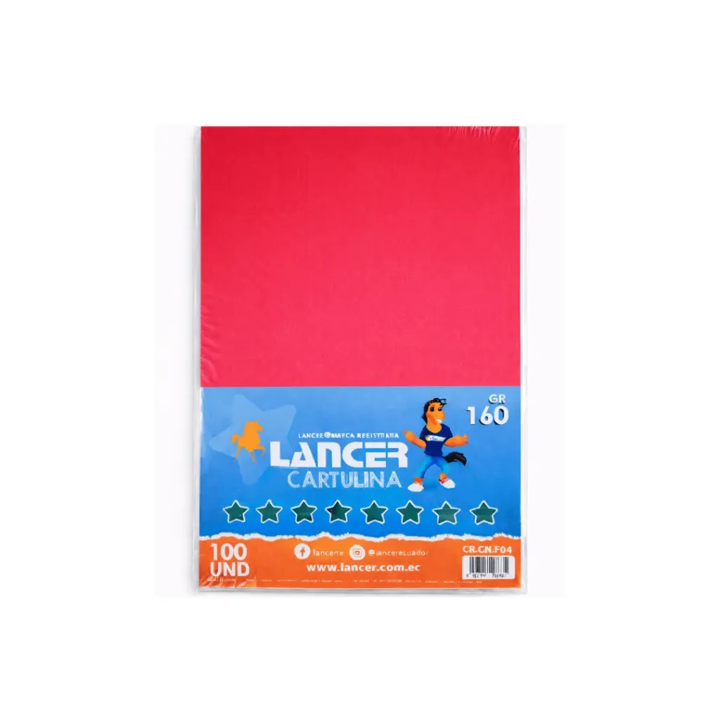 CARTULINA IRIS A4 ROJA 160GR
