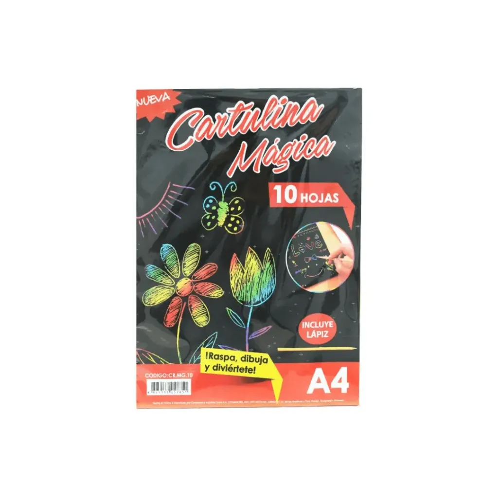 CARTULINA MÁGICA A4 + LÁPIZ