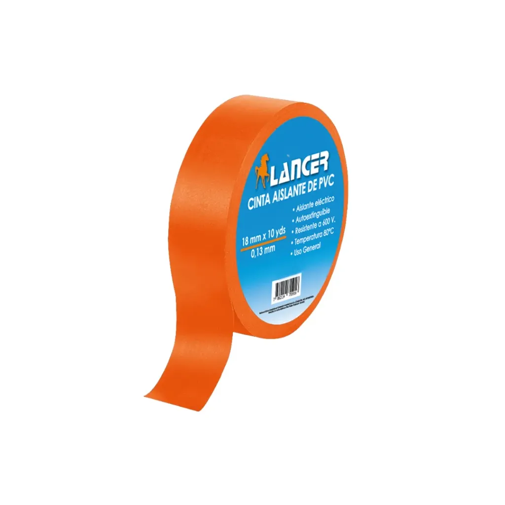 CINTA AISLANTE NARANJA LANCER 10YDS 18MMX0.13M
