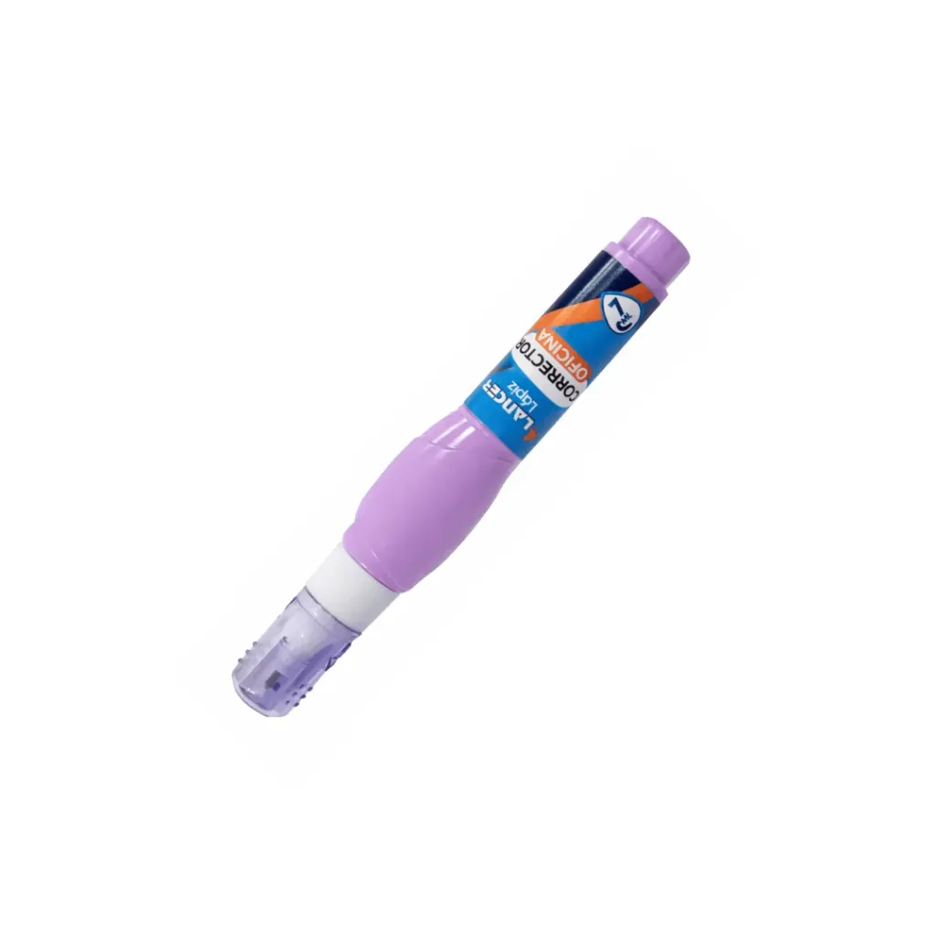 CORRECTOR LANCER 7ML PUNTA METAL CUERPO PASTEL