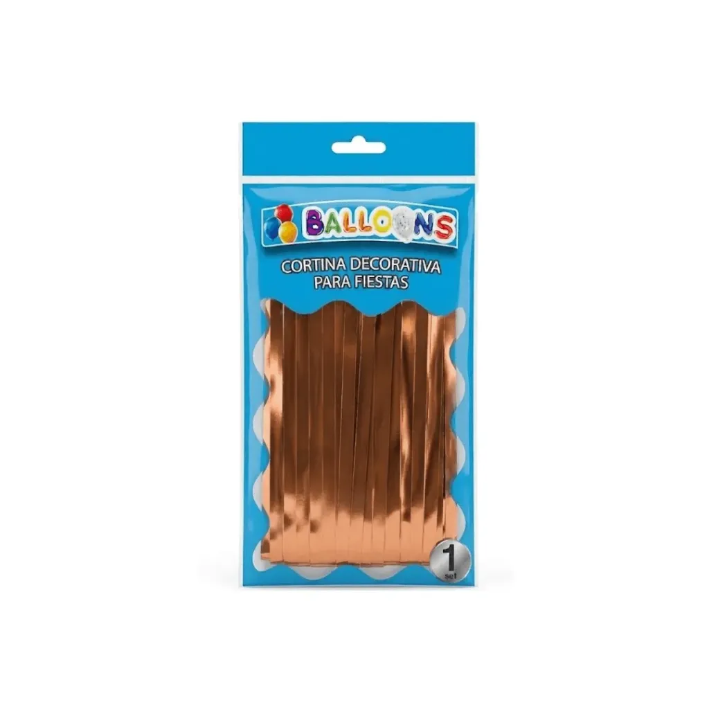 CORTINA DECORATIVA PARA FIESTA METALIZADO COBRE