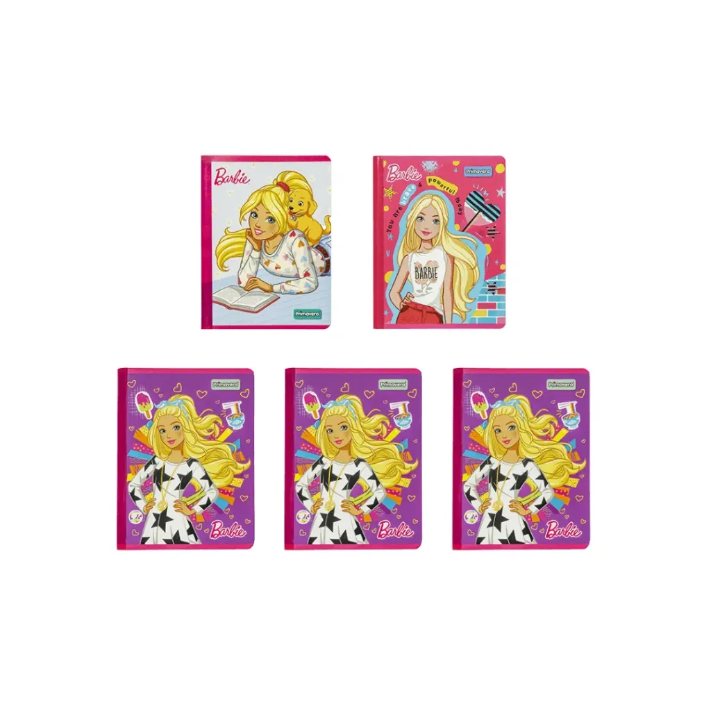 CUADERNO COSIDO BARBIE 1 LÍNEA 100 HOJAS PRIMAVERA