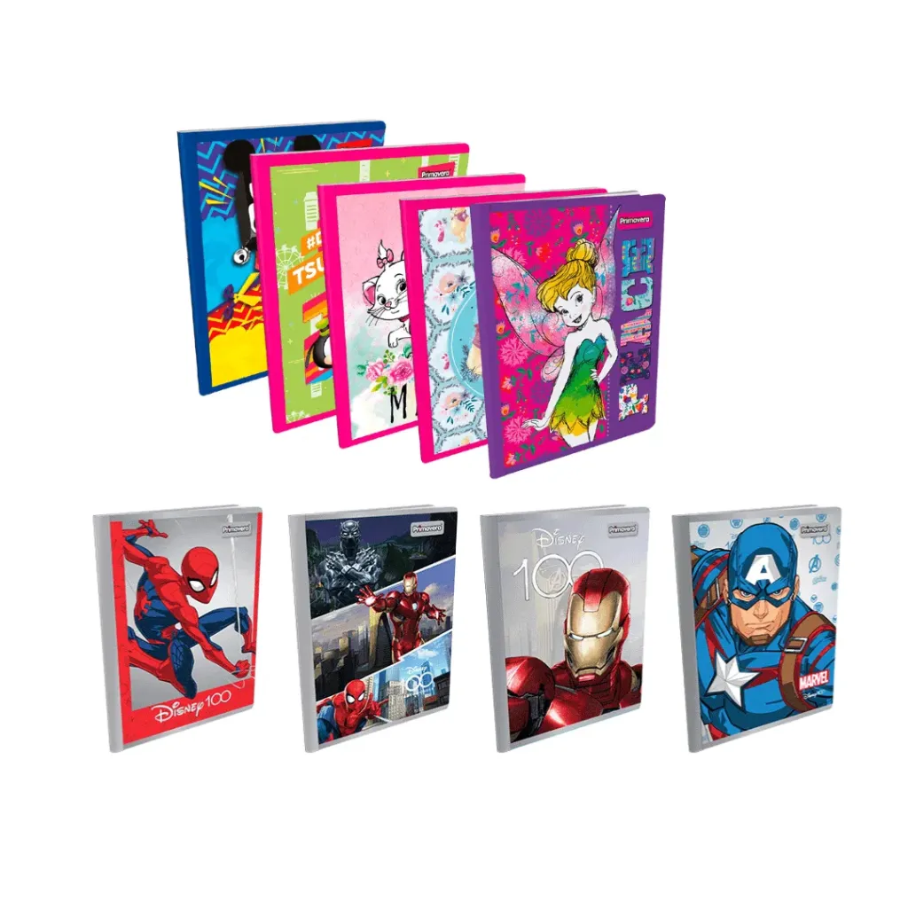 CUADERNO COSIDO CUADROS DISNEY NIÑO/NIÑA 100 HOJAS PRIMAVERA