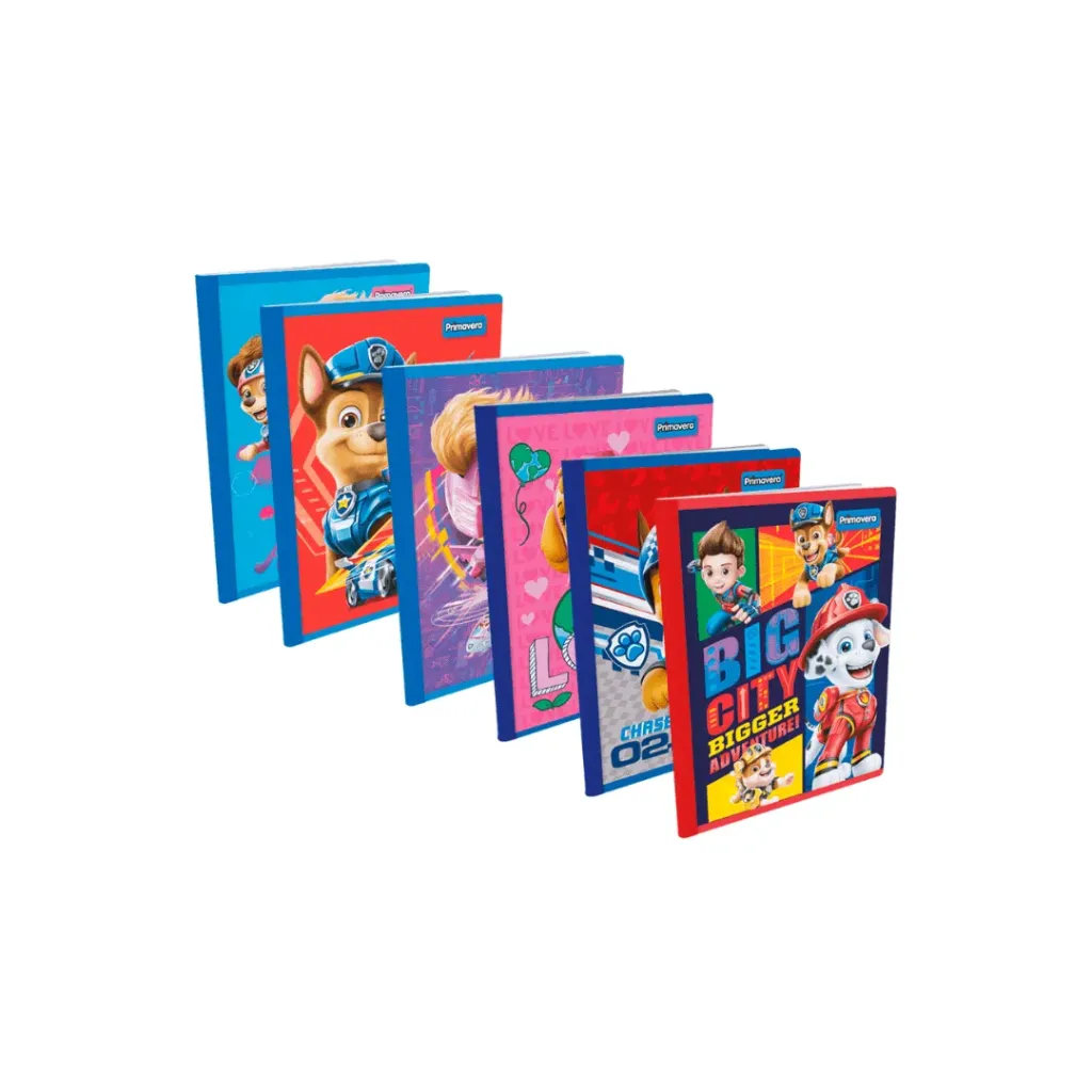 CUADERNO COSIDO CUADROS PAW PATROL 100 HOJAS PRIMAVERA