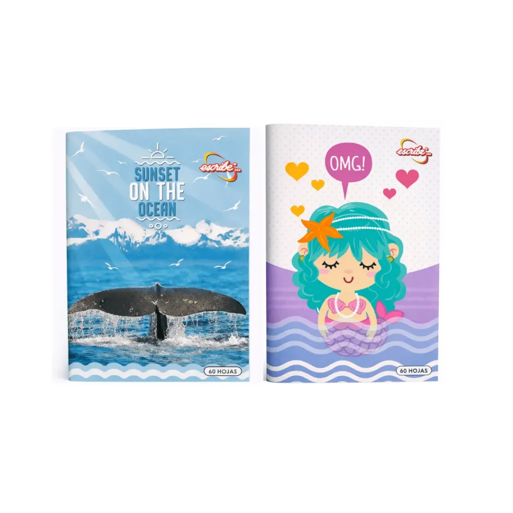 CUADERNO GRAPADO CUADROS 60 HOJAS ESCRIBE