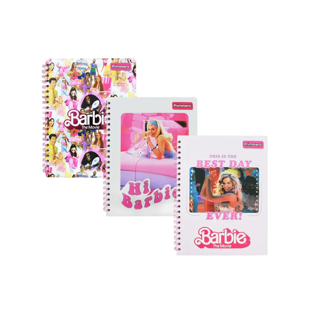 CUADERNO UNIVERSITARIO PRIMAVERA PASTA DURA BARBIE MOVIE 100 HOJAS CUADROS