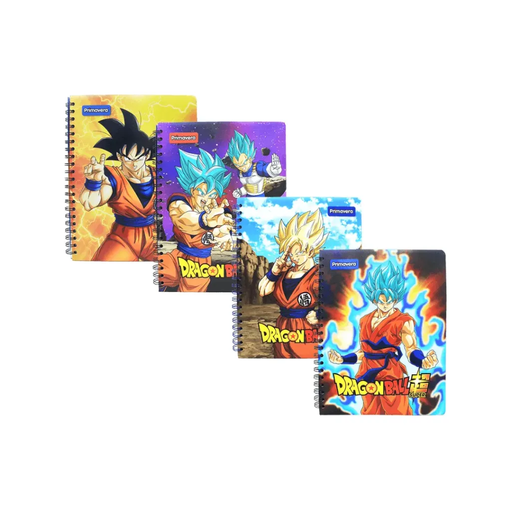 CUADERNO UNIVERSITARIO PRIMAVERA PASTA DURA DRAGON BALL 100 HOJAS CUADROS
