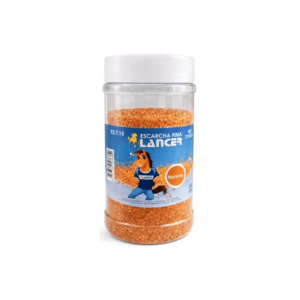 ESCARCHA FINA NARANJA 250GR