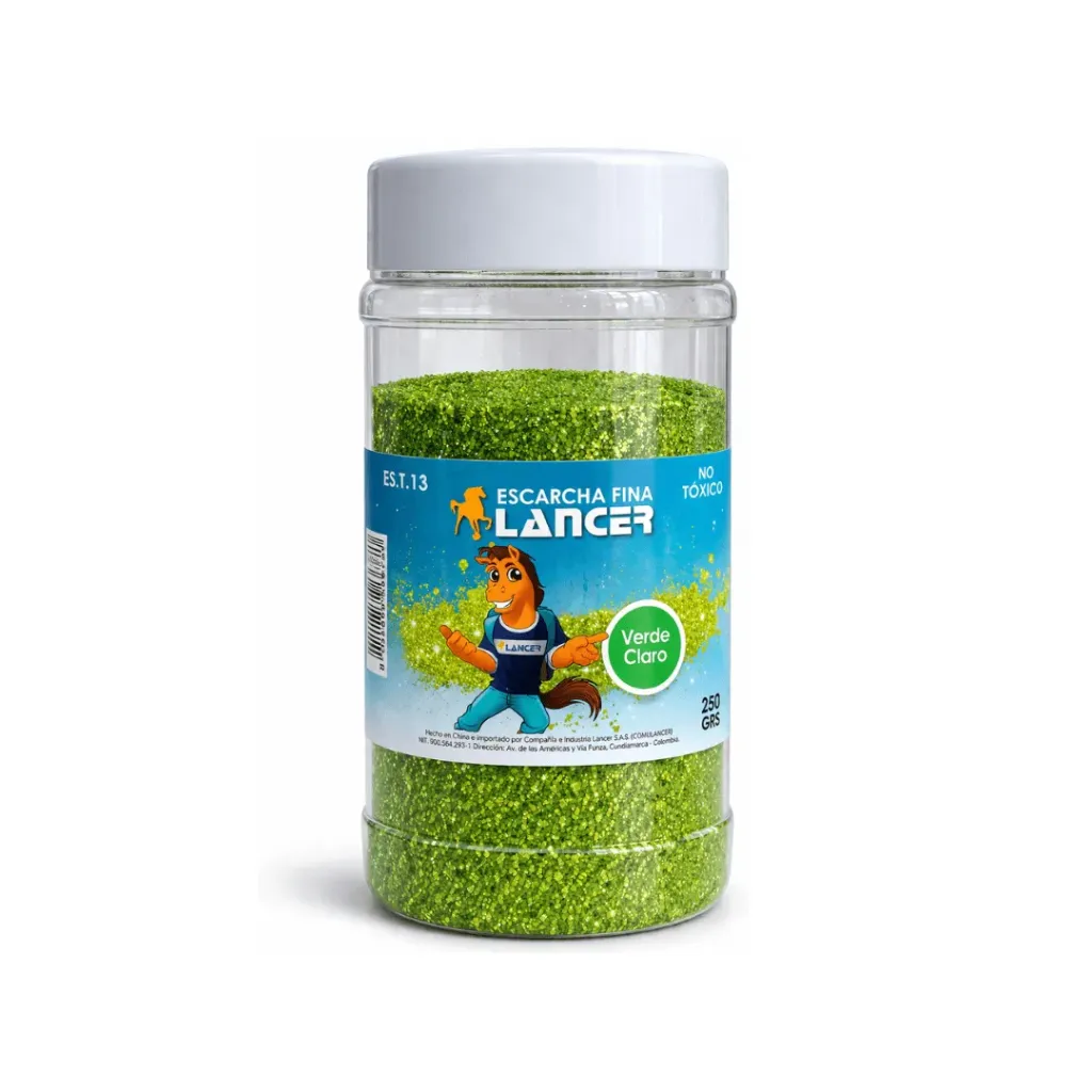 ESCARCHA FINA VERDE CLARO 250GR