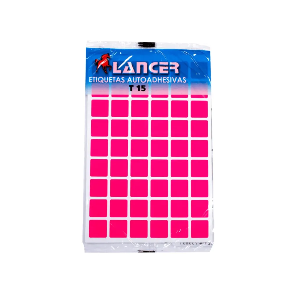 ETIQUETA FOSFORESCENTE T15 ROSADO
