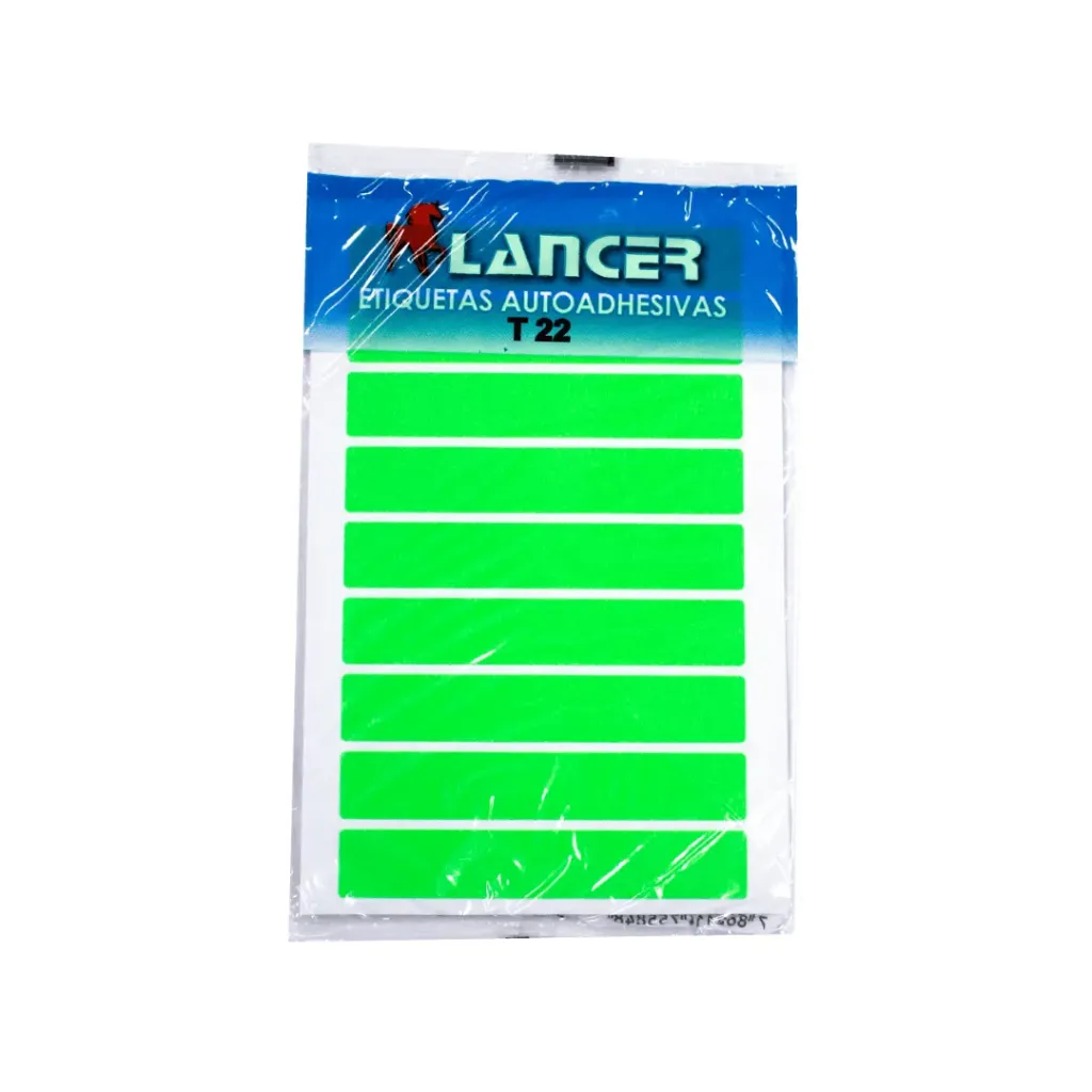 ETIQUETAS ADHESIVAS T22 FOSFORESCENTE VERDE