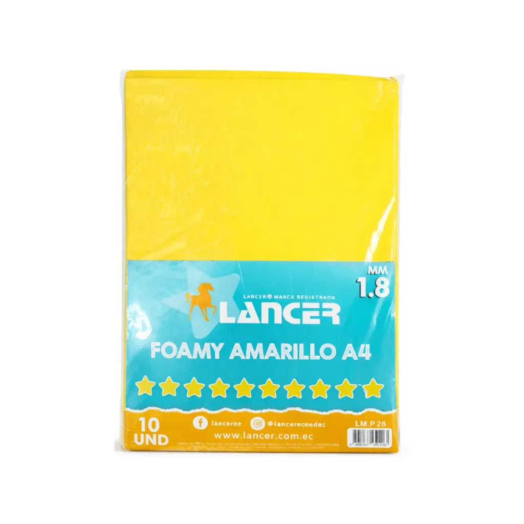 FOAMY LISO AMARILLO A4 (FOMIX)