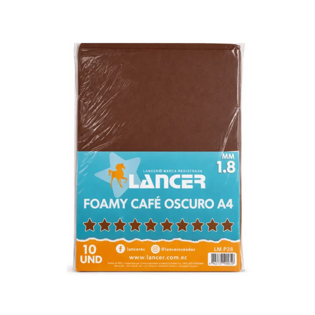FOAMY LISO CAFE OSCURO A4 (FOMIX)