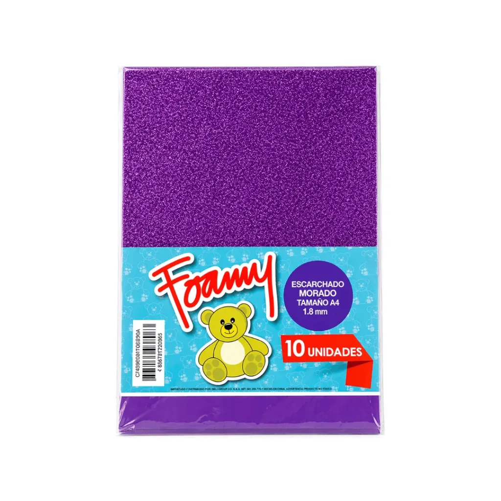 FOAMY ESCARCHADO LILA A4 (FOMIX)