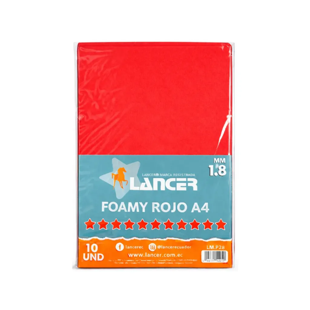 FOAMY LISO ROJO A4 (FOMIX)