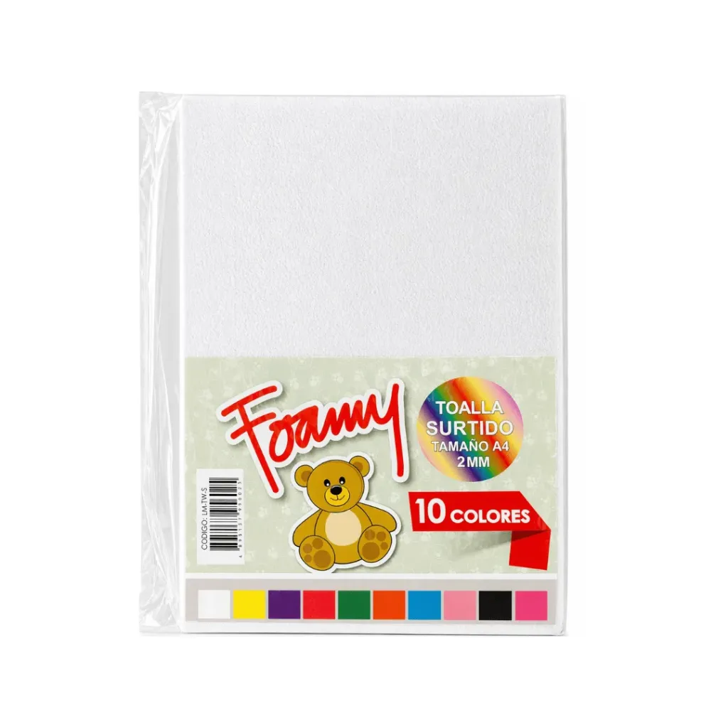 FOAMY TOALLA A4 -SURTIDO