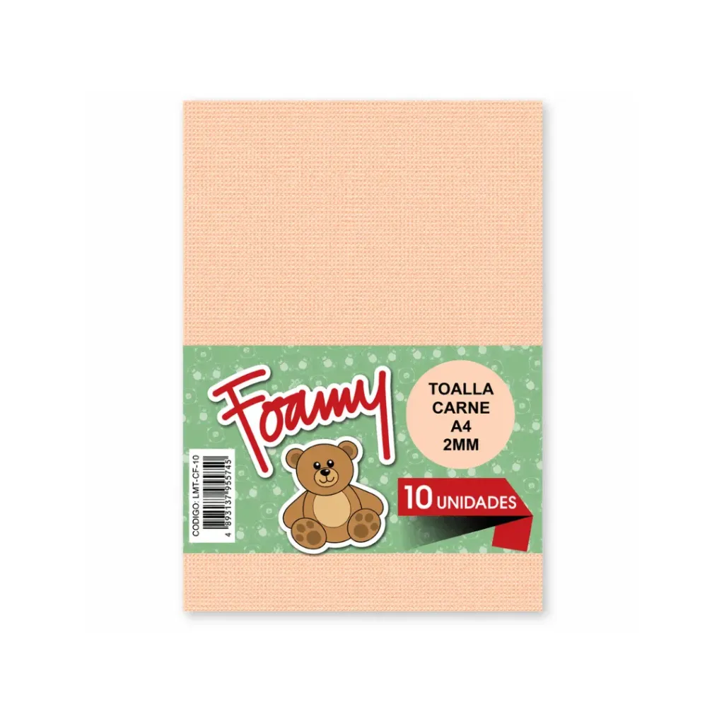 FOAMY TOALLA CARNE A4 X10