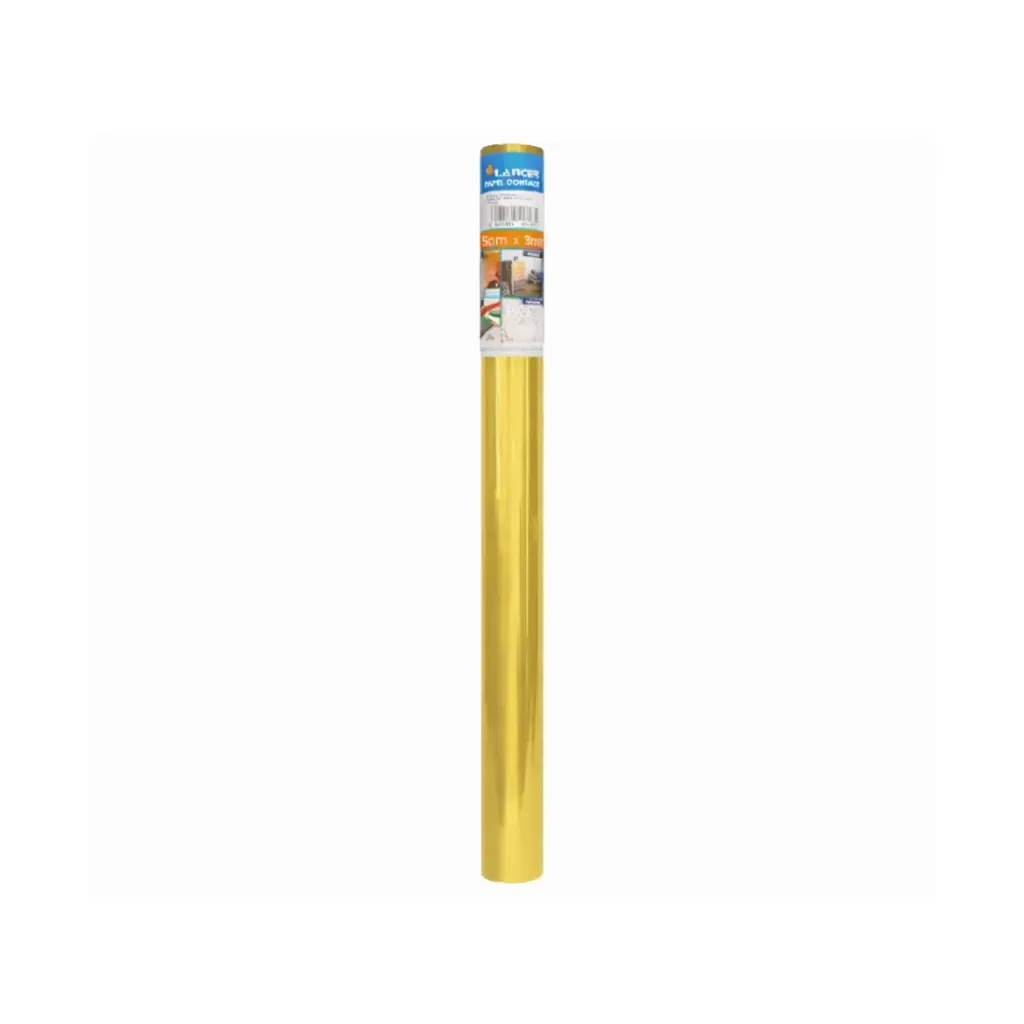 FORRO DE LIBRO DORADO 3 METROS (PAPEL CONTACT)