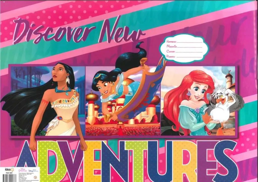 FORRO DE PAPEL PRINCS DISCOVER NEW ADVENTURES DISNEY
