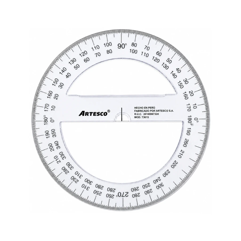 GRADUADOR ARTESCO CRISTAL 360°X15 CM