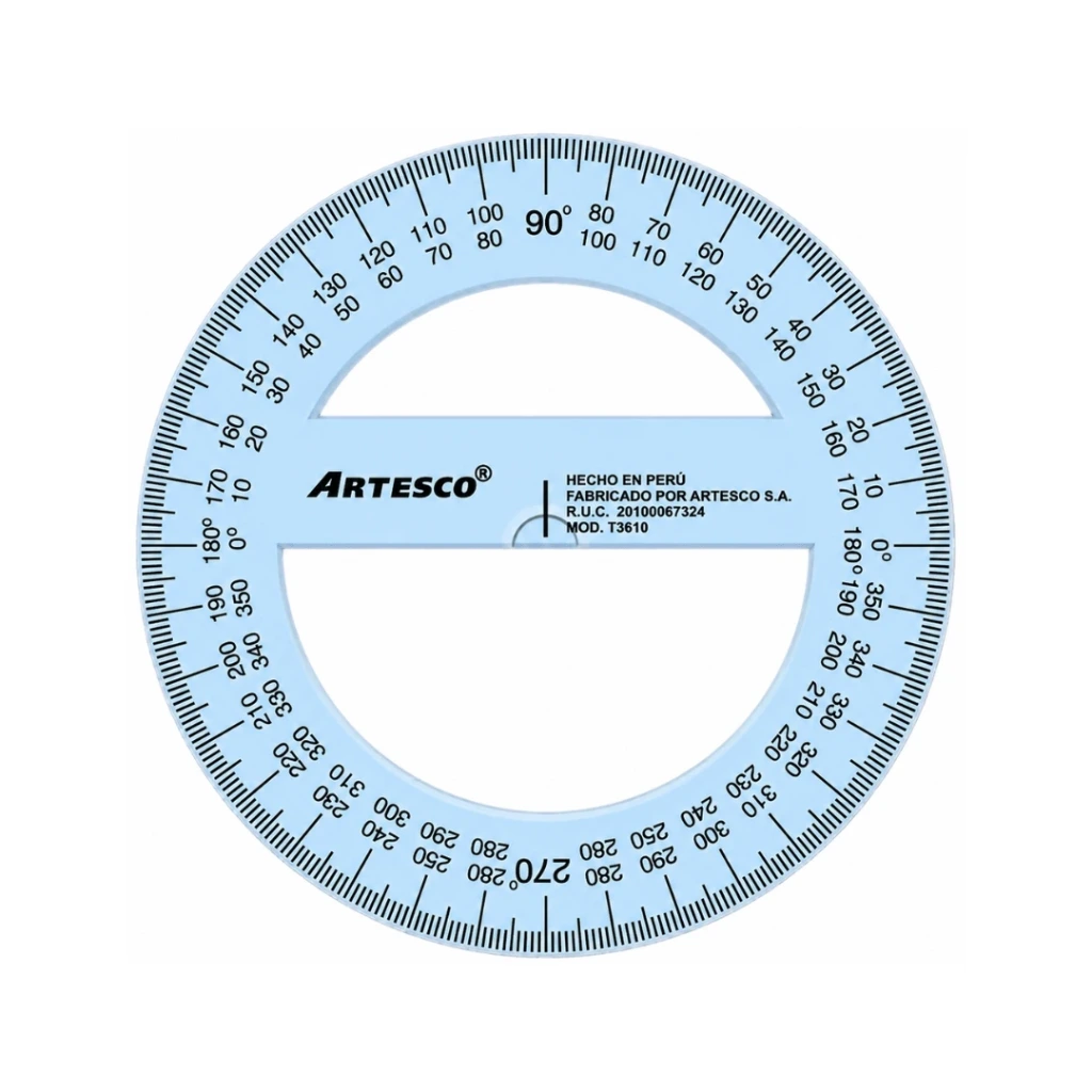 GRADUADOR ARTESCO CRISTAL 360°X10 CM