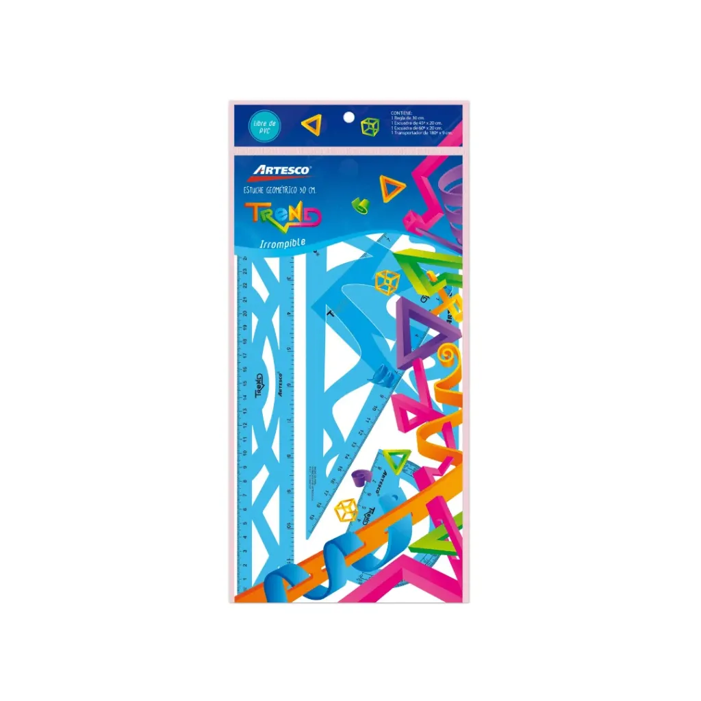 JUEGO ARTESCO GEOMÉTRICO 30CM IRROMPIBLE TREND