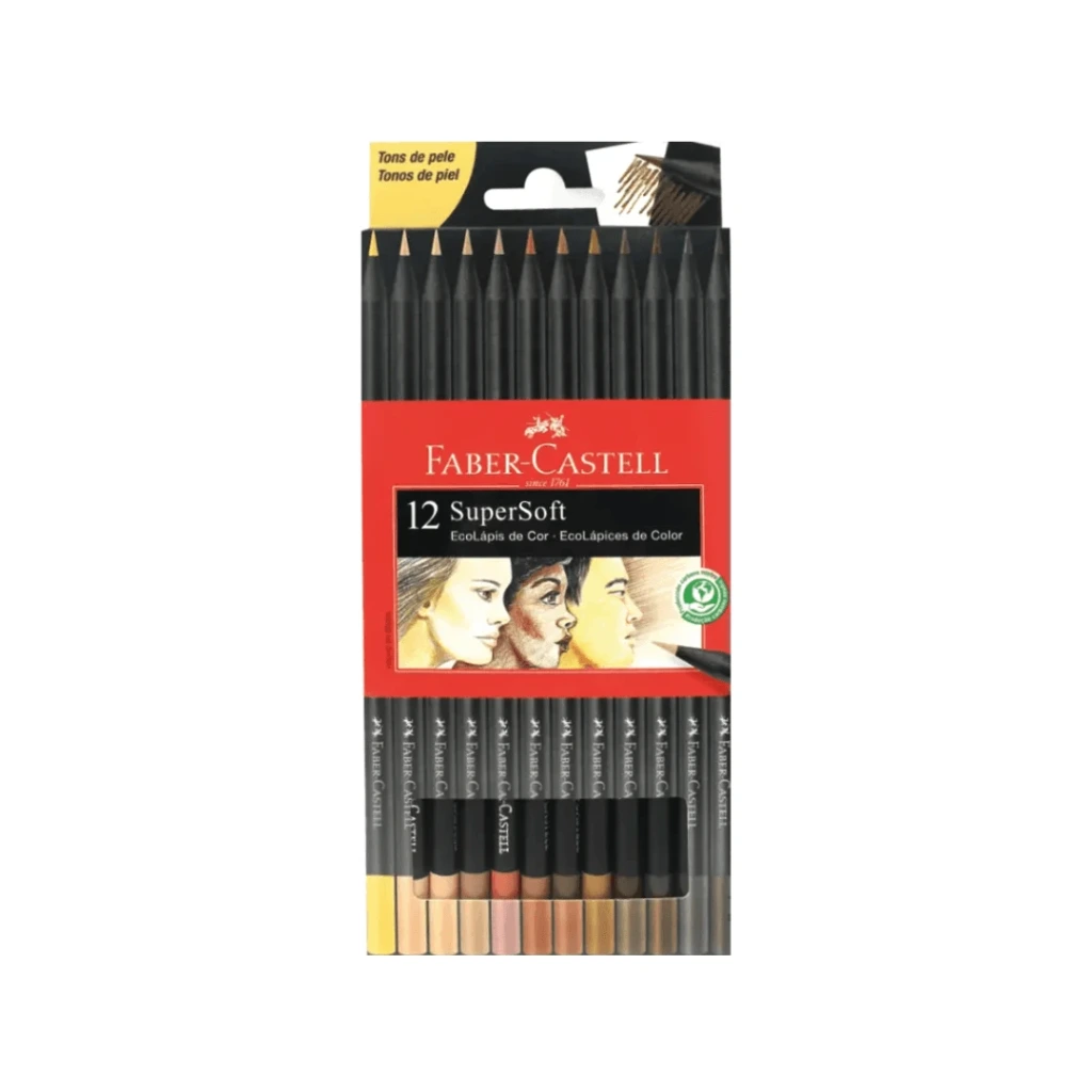 LAPICES FABER SUPERSOFT 12 COLORES TONOS PIEL 120712SOFTTP