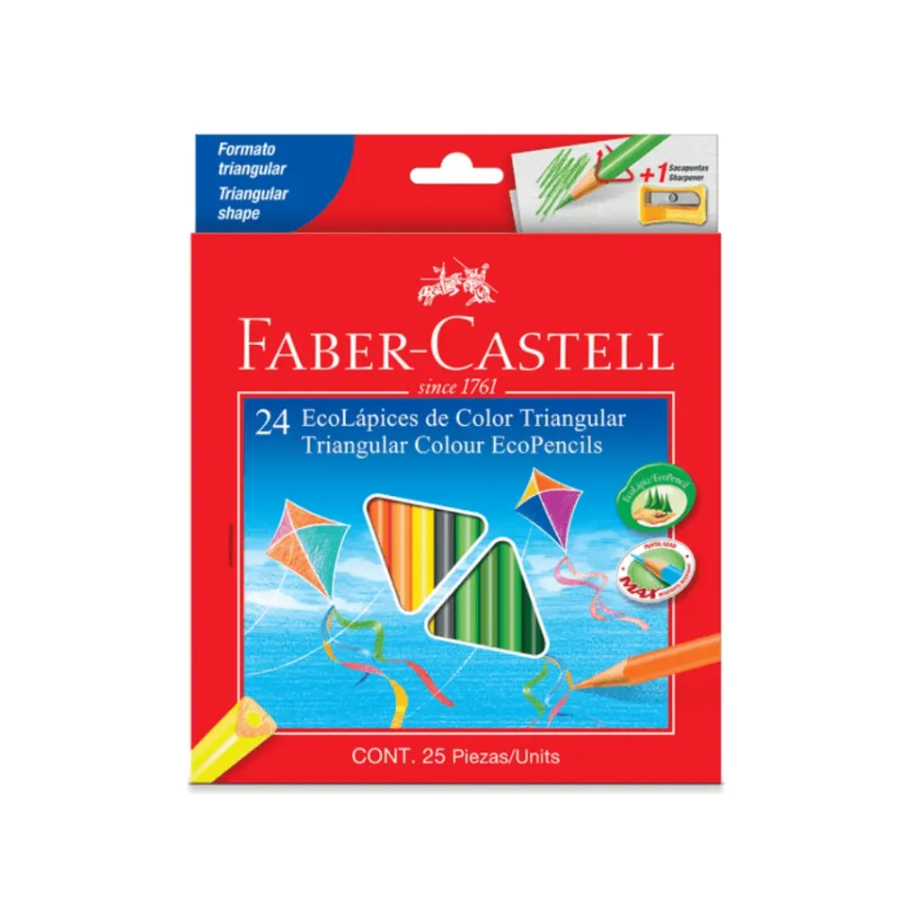 LÁPIZ FABER CASTELL 24 COLORES TRIANGULAR