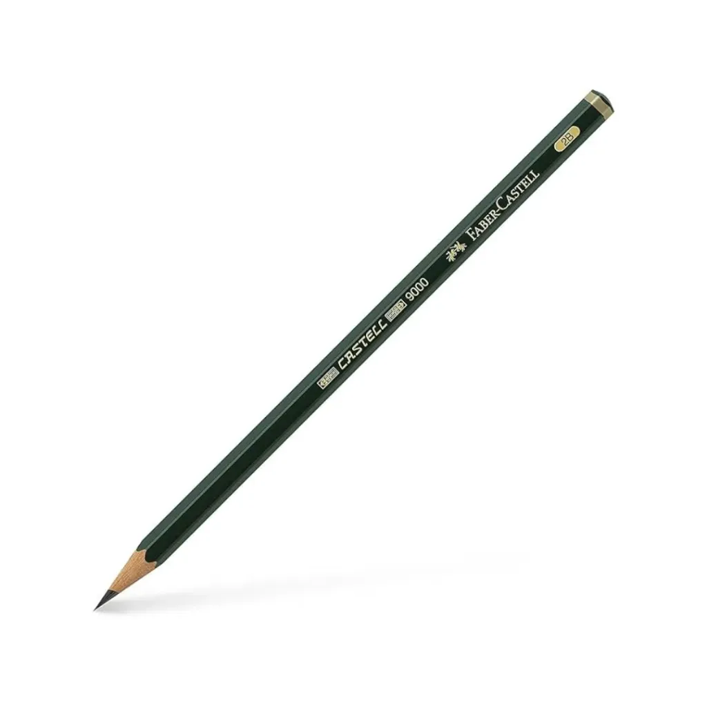 LÁPIZ FABER CASTELL 2B CUERPO DE COLOR VERDE