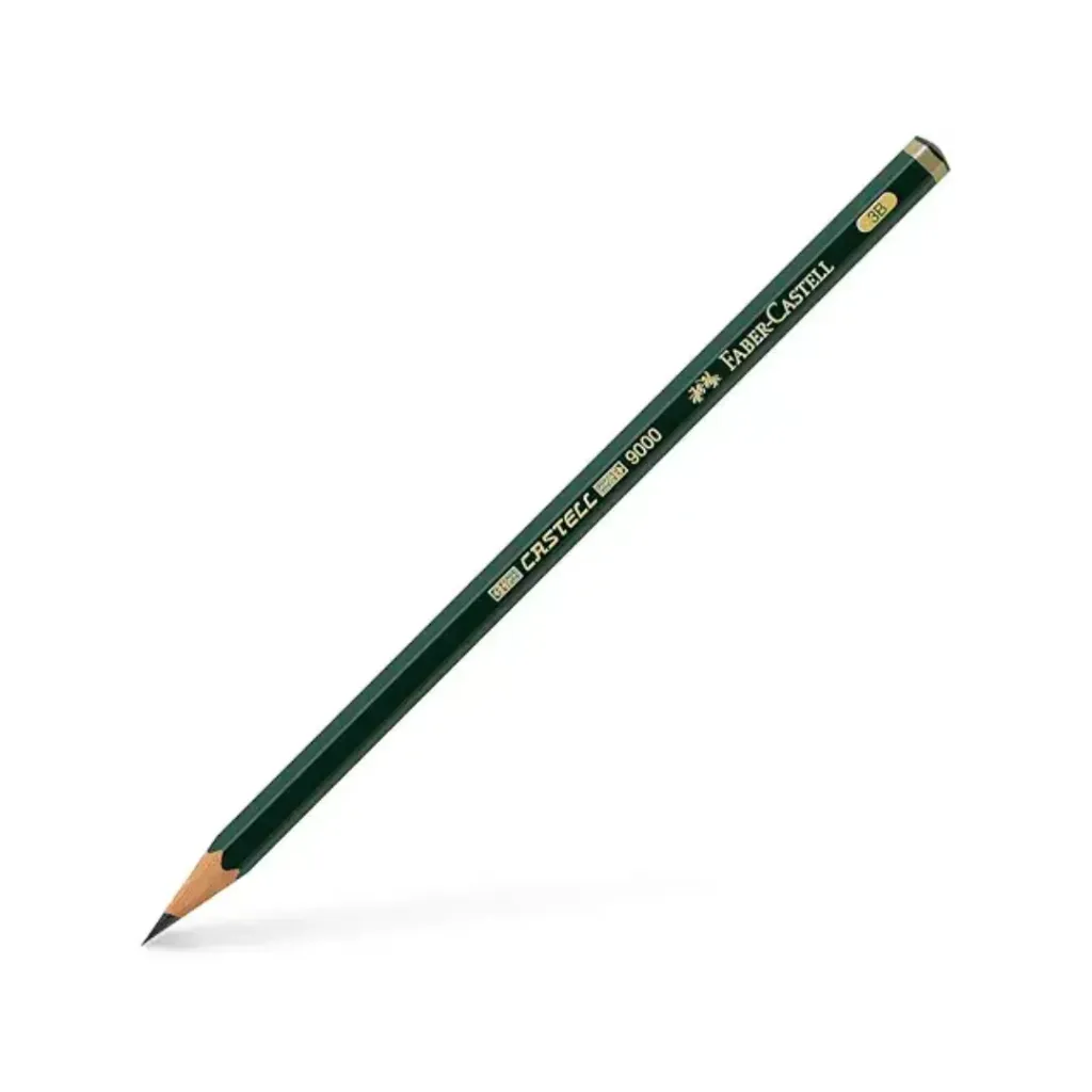 LÁPIZ FABER CASTELL DE GRAFITO 3B CUERPO DE COLOR VERDE