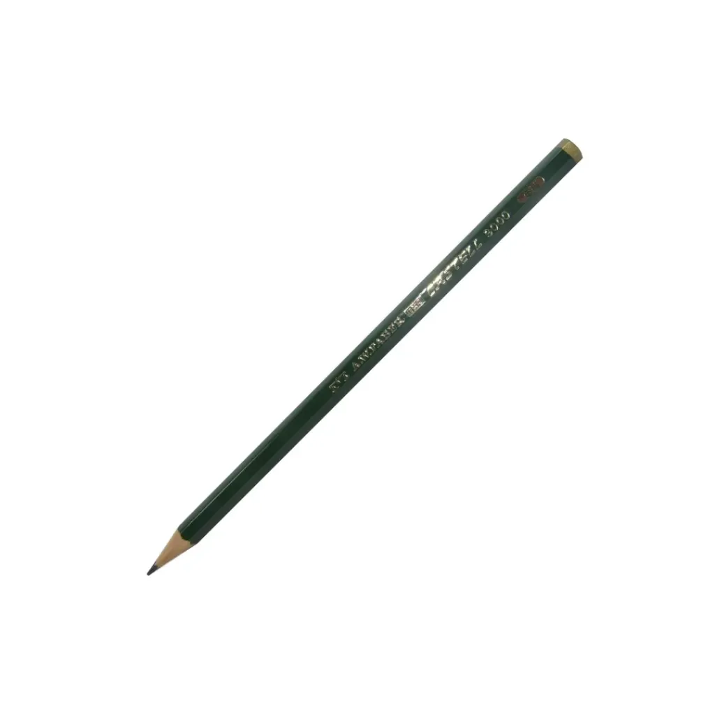 LÁPIZ FABER CASTELL GRAFITO 6H CUERPO AZUL Y DORADO