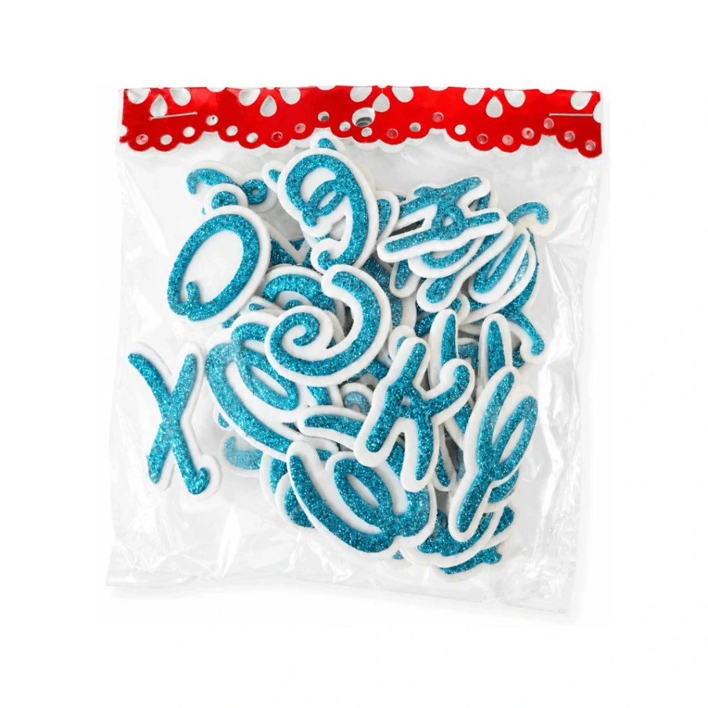 LETRAS DE FOAMY ESCARCHADAS DISNEY MEDIANAS