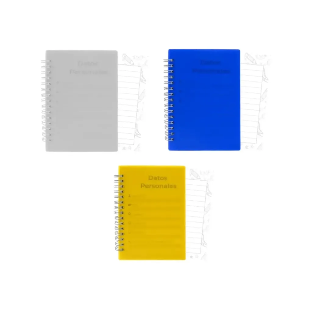 LIBRETA JEFF DOBLE ANILLO #2 100 HOJAS - 1 LÍNEA PASTA PLÁSTICA