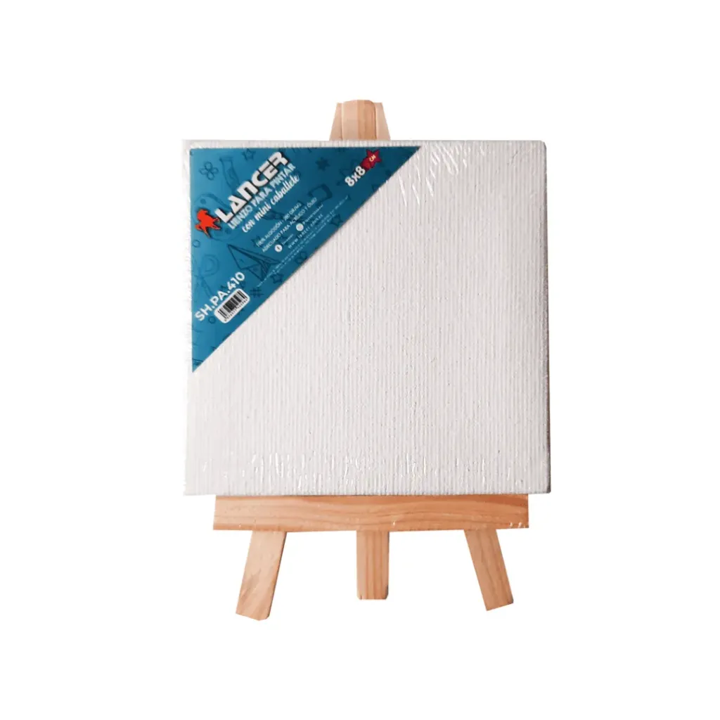 LIENZO MINI 8X8CM + CABALLETE 7X12.5CM