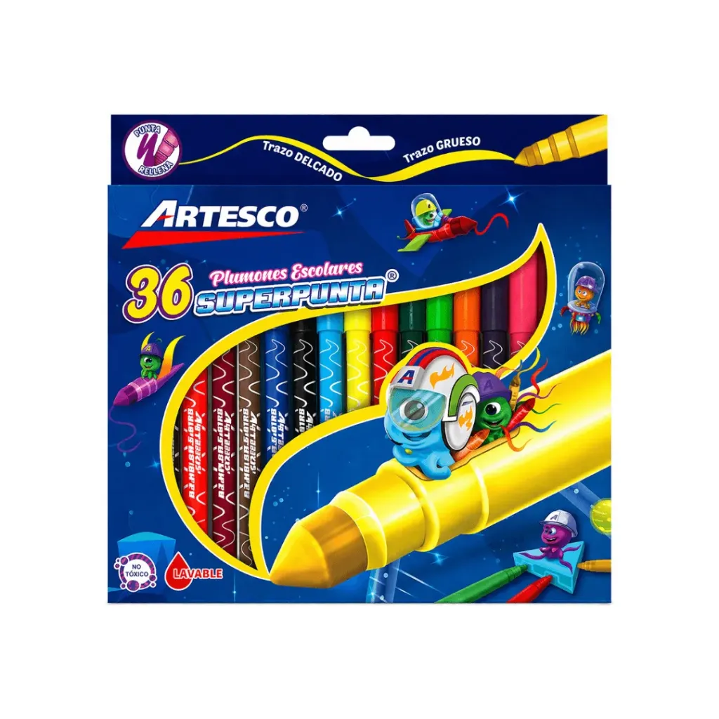 MARCADOR ARTESCO SUPERPUNTA 45 X 36 COLORES