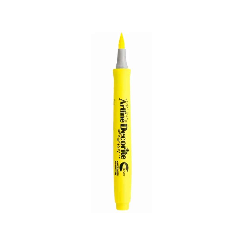 MARCADOR DECORITE PUNTA PINCEL BRUSH AMARILLO EDF F