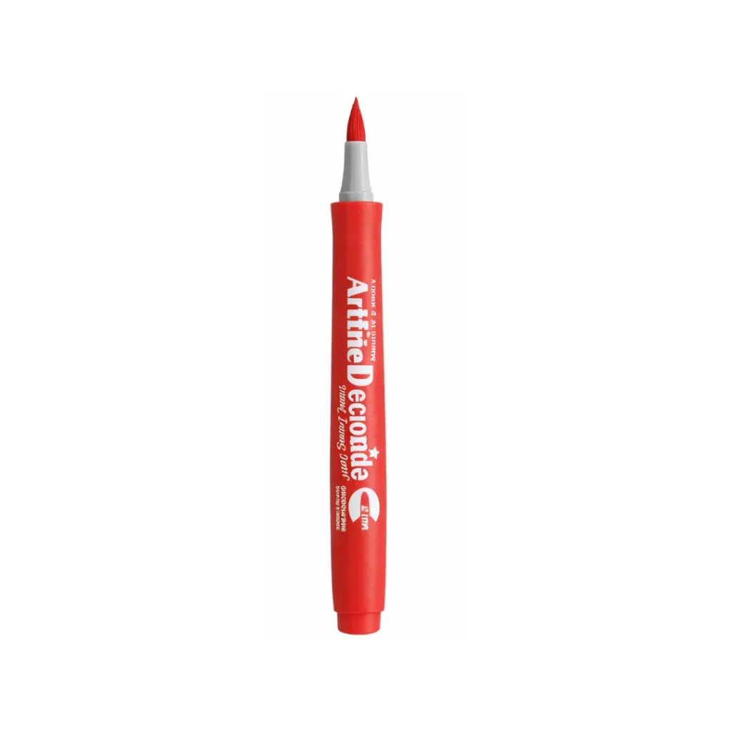 MARCADOR DECORITE PUNTA PINCEL BRUSH ROJO