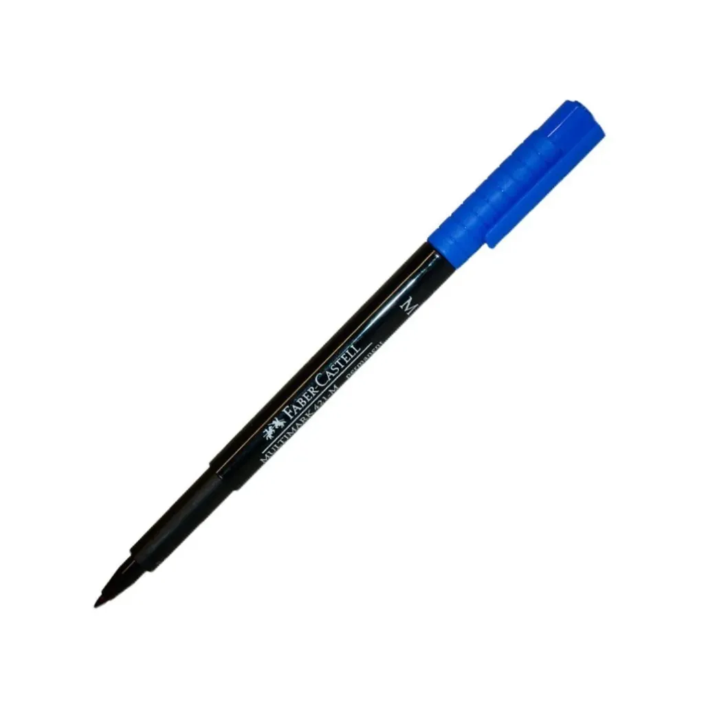 MARCADOR FABER CASTELL MULTIMARK 421 AZUL P/CD P/MEDIA 1.0MM-154451