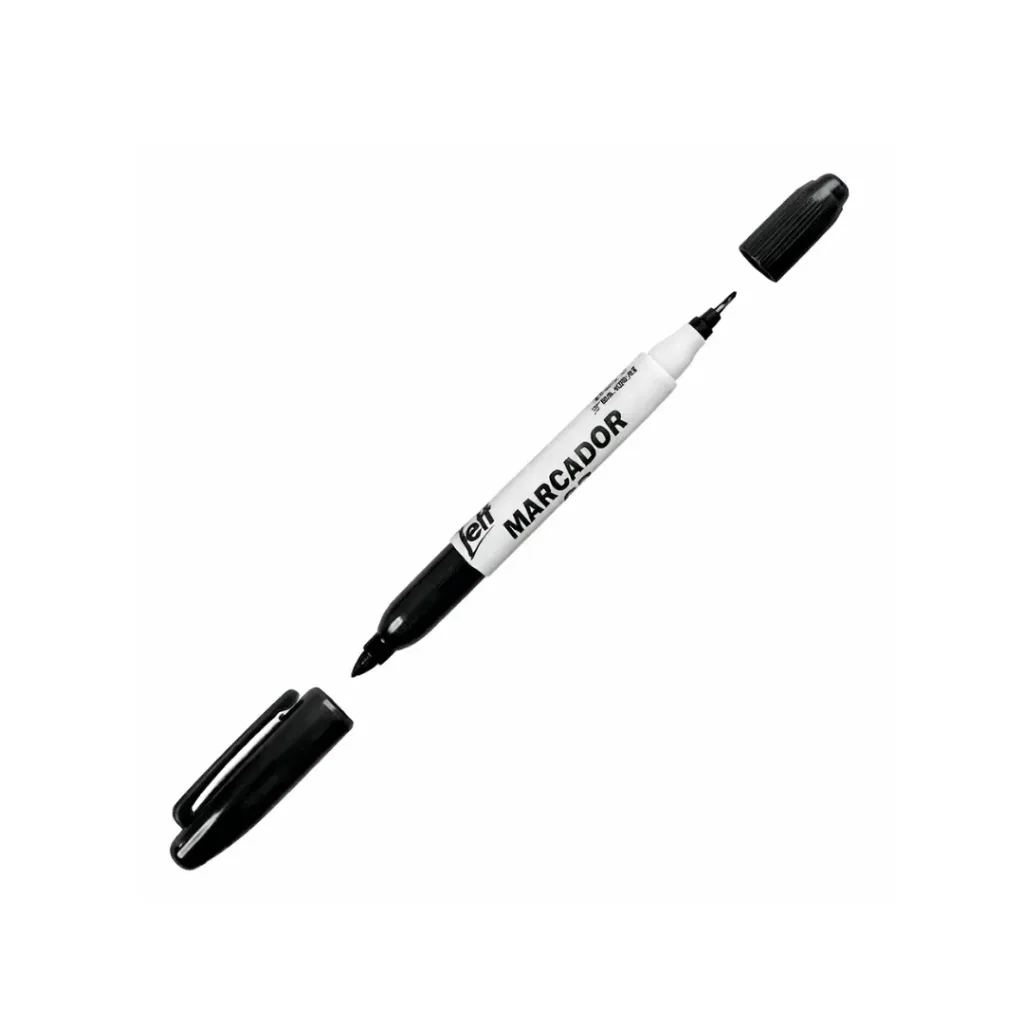 MARCADOR JEFF CD-2 PUNTAS NEGRO