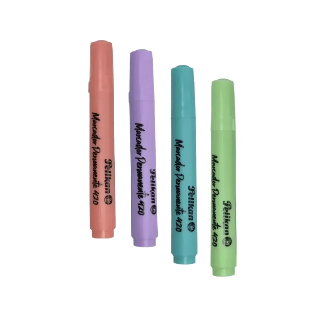 MARCADOR PERMANENTE # 420-8 COLORES PASTEL PELIKAN