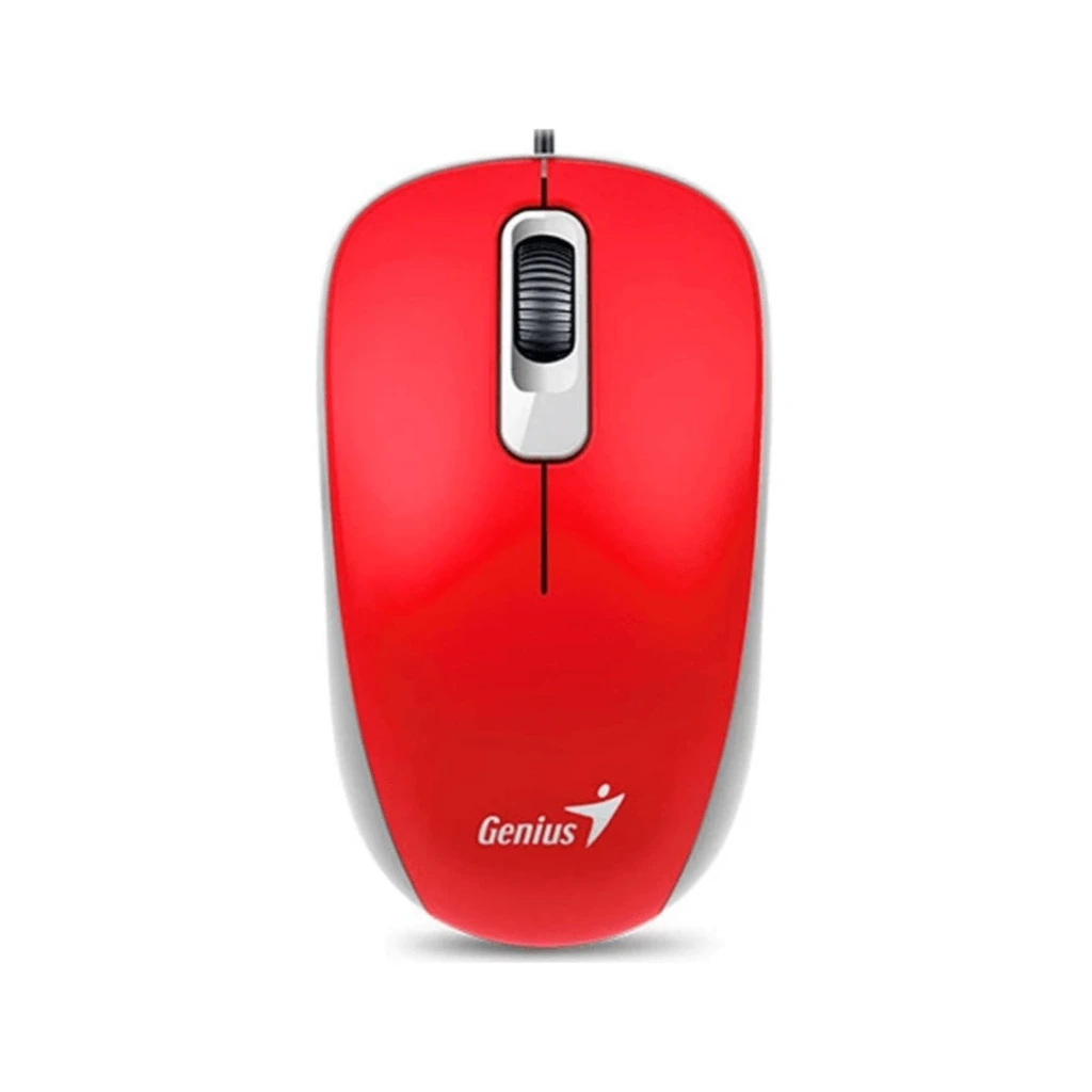 MOUSE USB GENIUS DX-110 ROJO/3 BOTONES/1000DPI/WINDOWS Y MAC